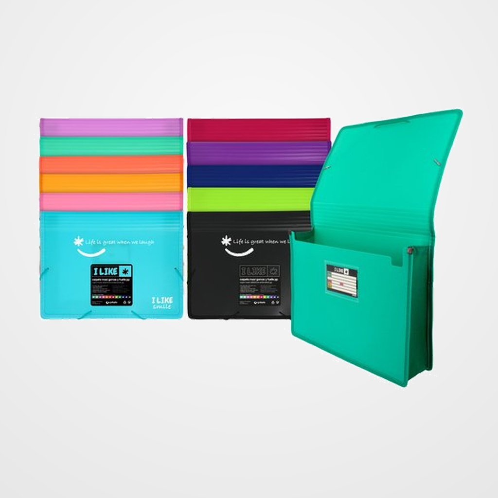 CARPETA de GOMAS y SOLAPAS GRAFOPLAS PP LIKE 2 MAXI A4 FUCSIA