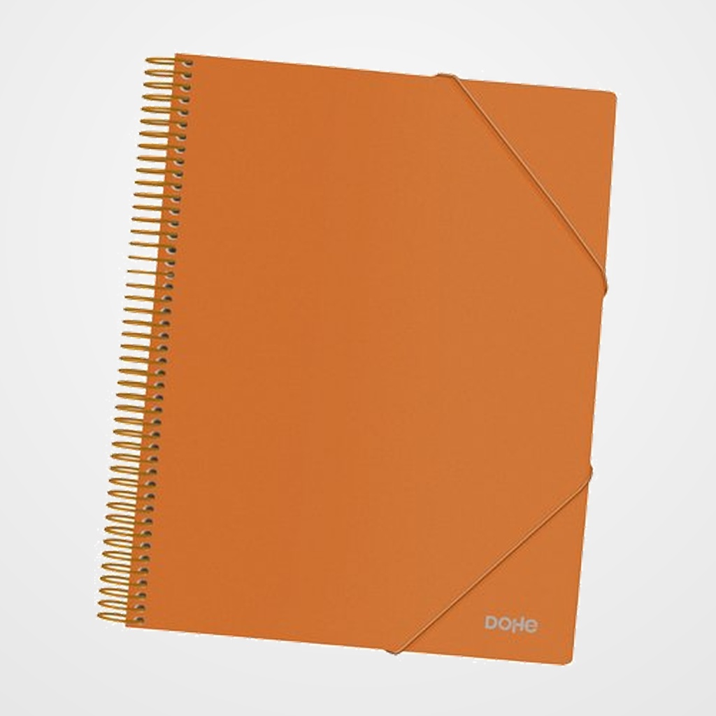 CARPETA FUNDAS (TARIFARIO) DOHE ESPIRAL PP OPACO A4 40 F. NARANJA