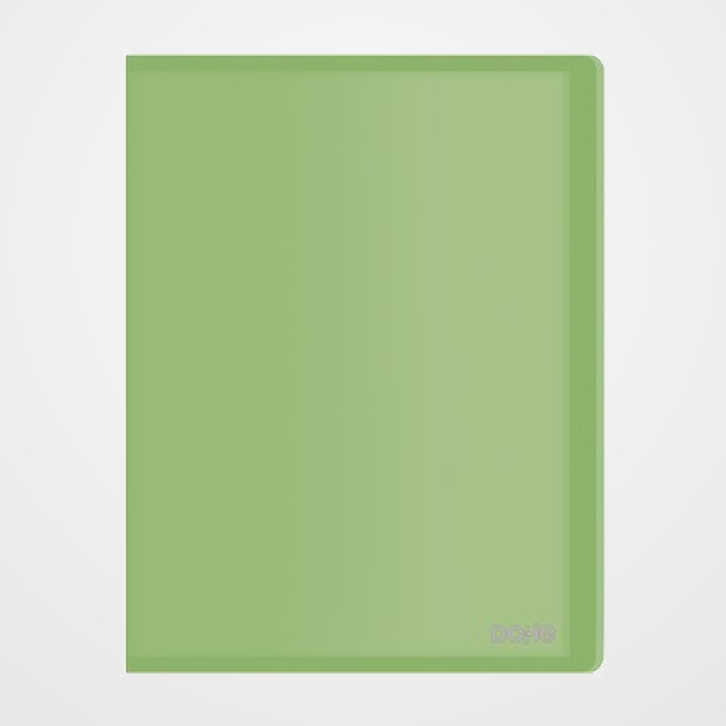 CARPETA FUNDAS (TARIFARIO) DOHE PP FLEXIBLE TRASLUCIDO A4 30 F. VERDE