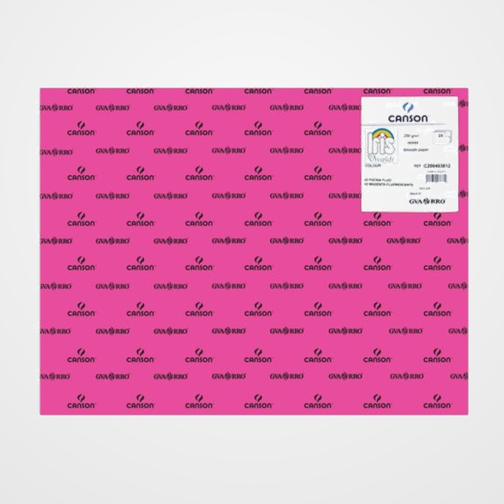 CARTULINA FLUOR 50x65 cm IRIS 250g FUCSIA PAQUETE de 25