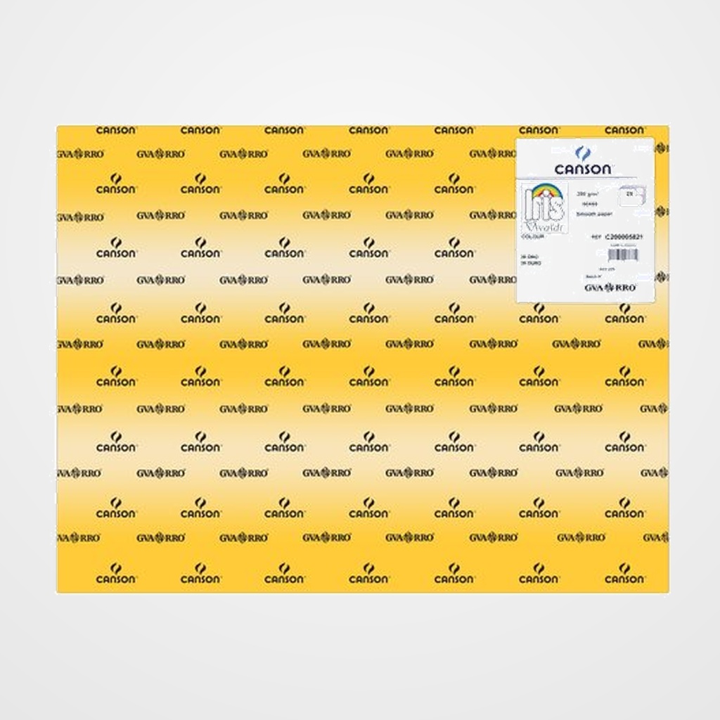 CARTULINA METALIZADA 50x65 cm IRIS 280g ORO PAQUETE de 25