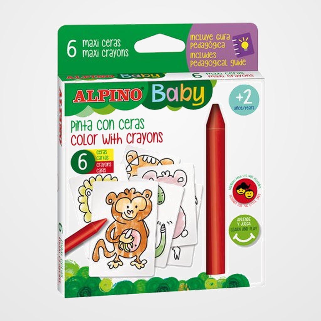 CERAS ALPINO BABY LA JUNGLA ESTUCHE DE 6