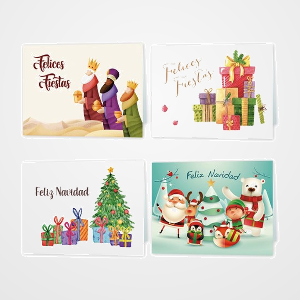 CHRISTMAS ARGUVAL MINICARD 90x66 SURTIDO EXP. 100 (4 mod.)