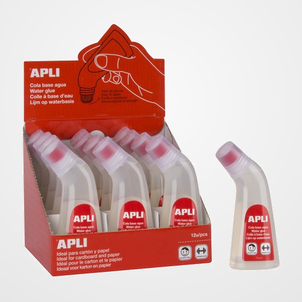 COLA BASE AGUA APLI WATER GLUE 70ml EXPOSITOR DE 12