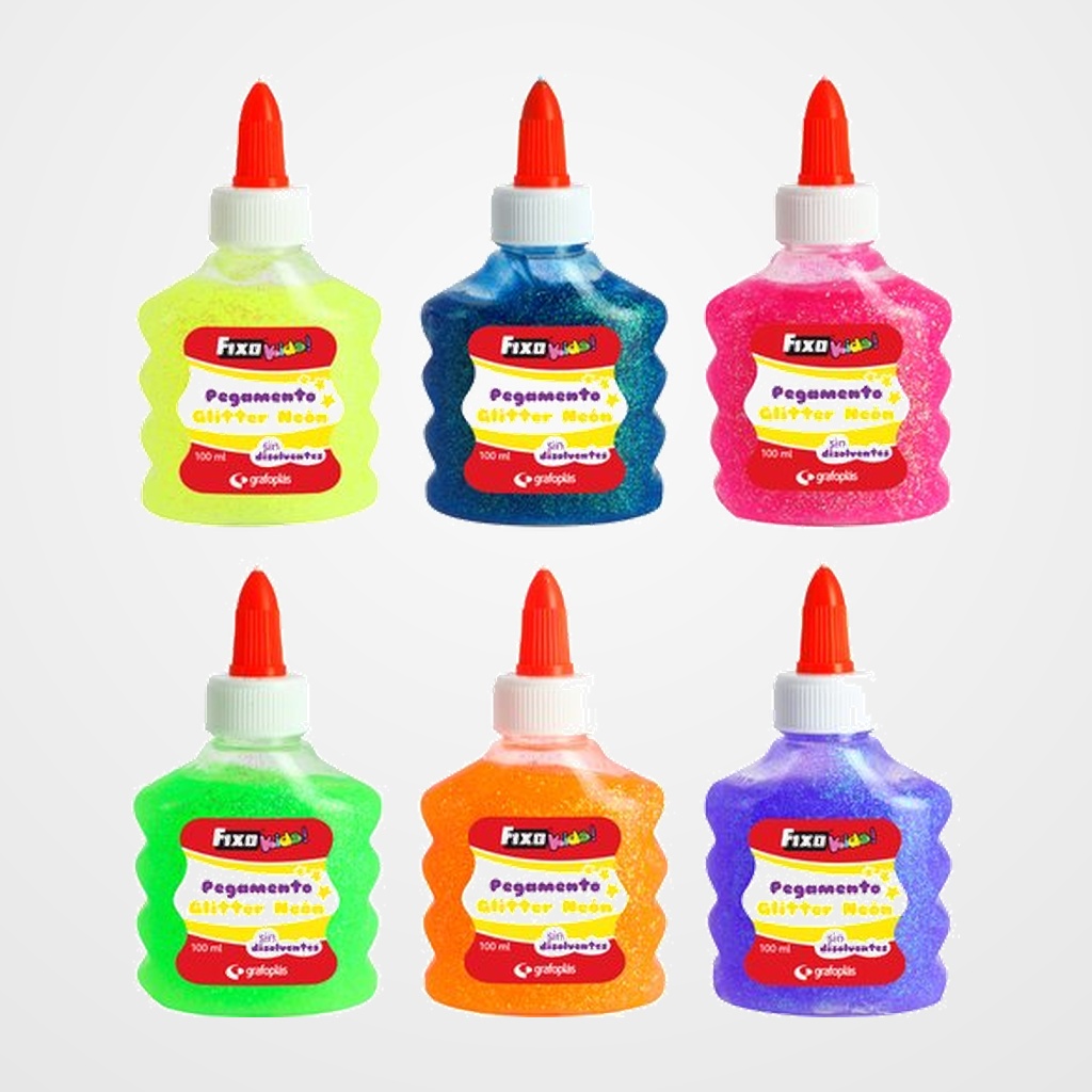 COLA FIXO KIDS GLITTER NEON 100ml EXPOSITOR DE 12