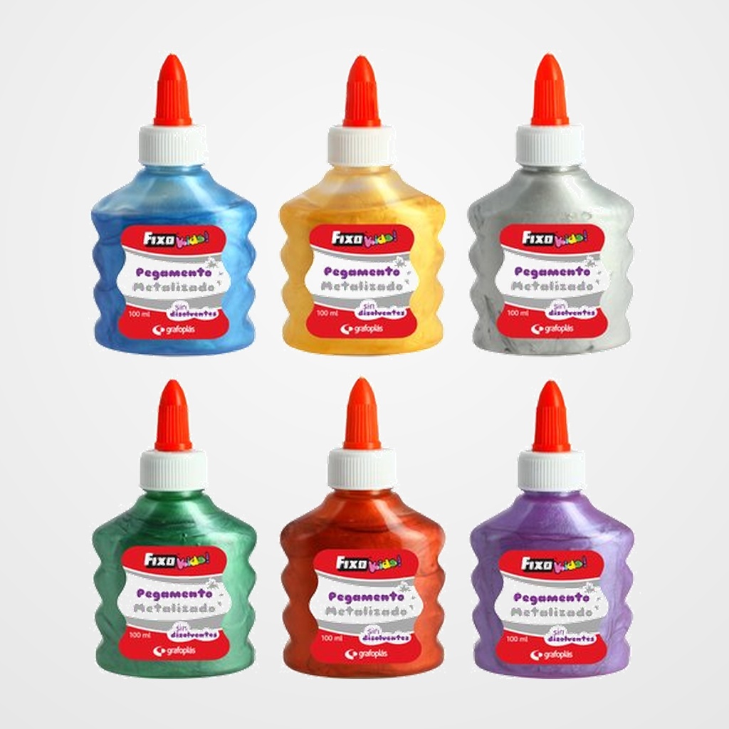 COLA FIXO KIDS METALIZADA 100ml EXPOSITOR DE 12
