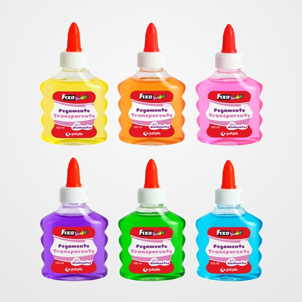 COLA FIXO KIDS TRANSPARENTE 100ml PAQUETE DE 12