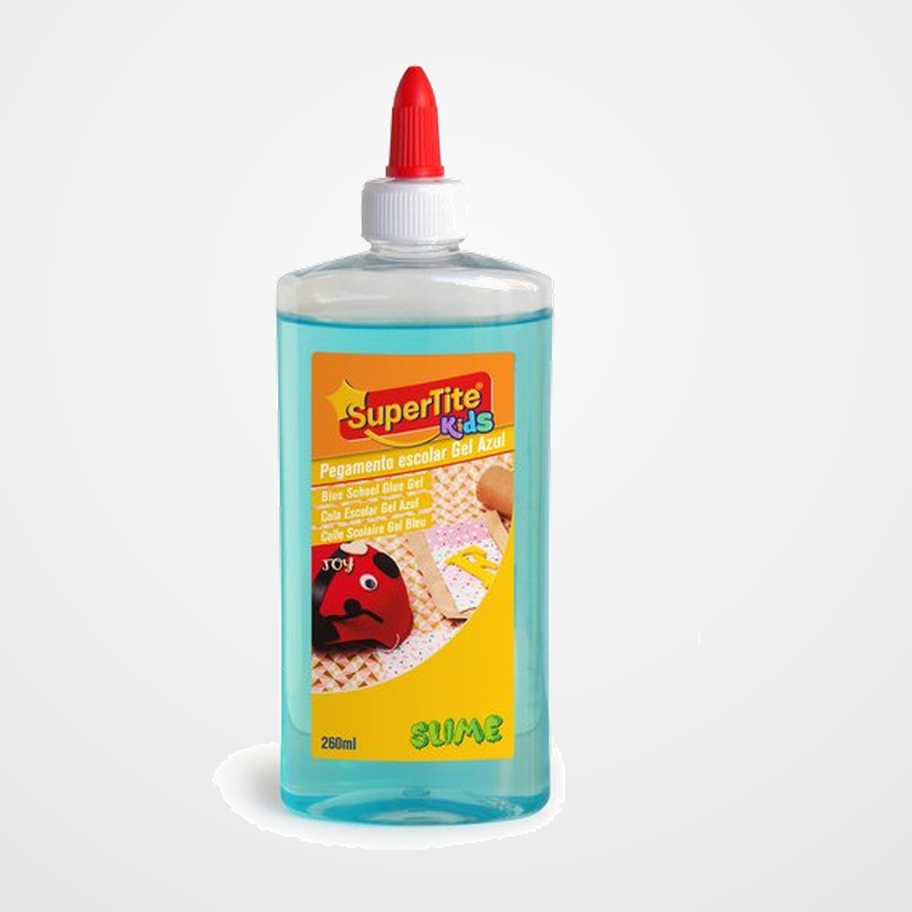 COLA TRANSPARENTE SUPERTITE BOTELLA 260ml AZUL