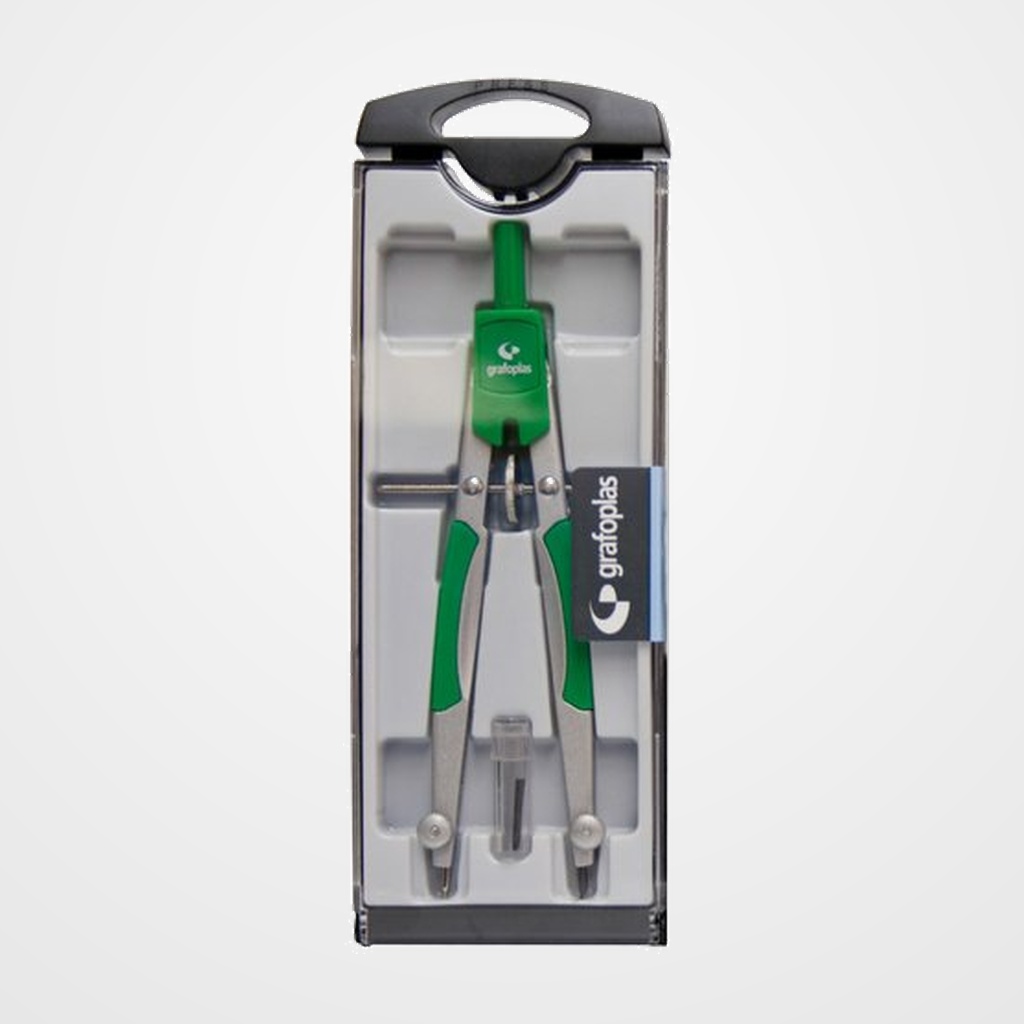 COMPAS GRAFOPLAS MICROMETRICO VERDE CON MINAS