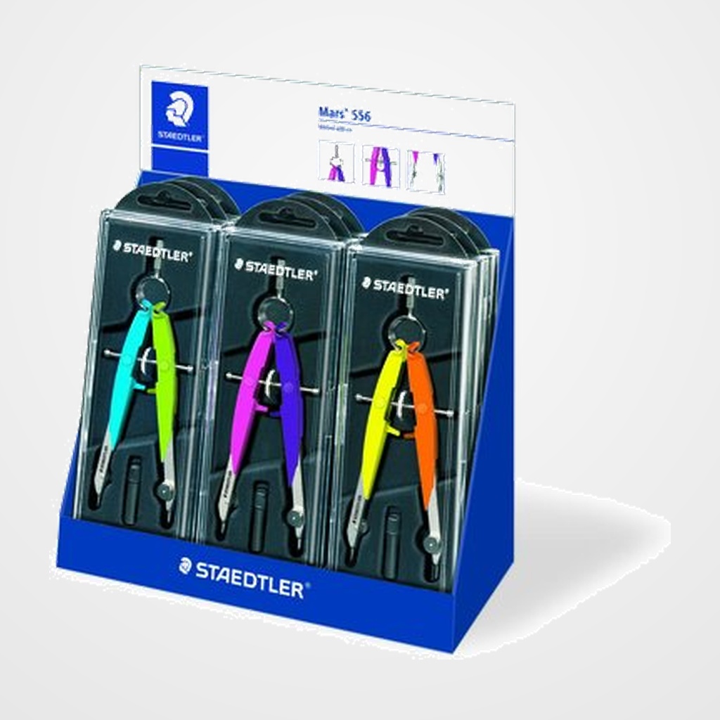 COMPAS STAEDTLER MARS 556 NEON BIGOTERA EXPOSITOR de 9