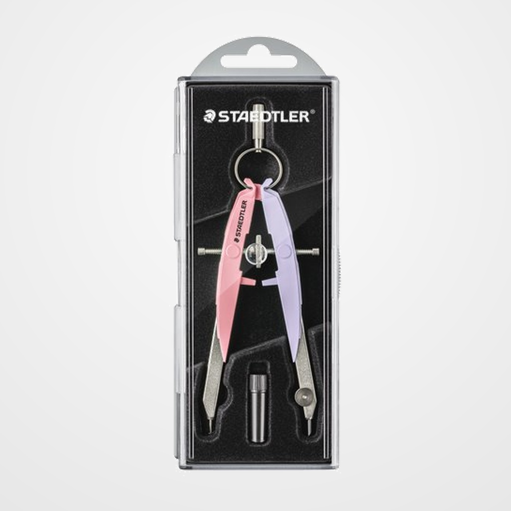 COMPAS STAEDTLER MARS 556 PASTEL ROSA Y VIOLETA CLARO