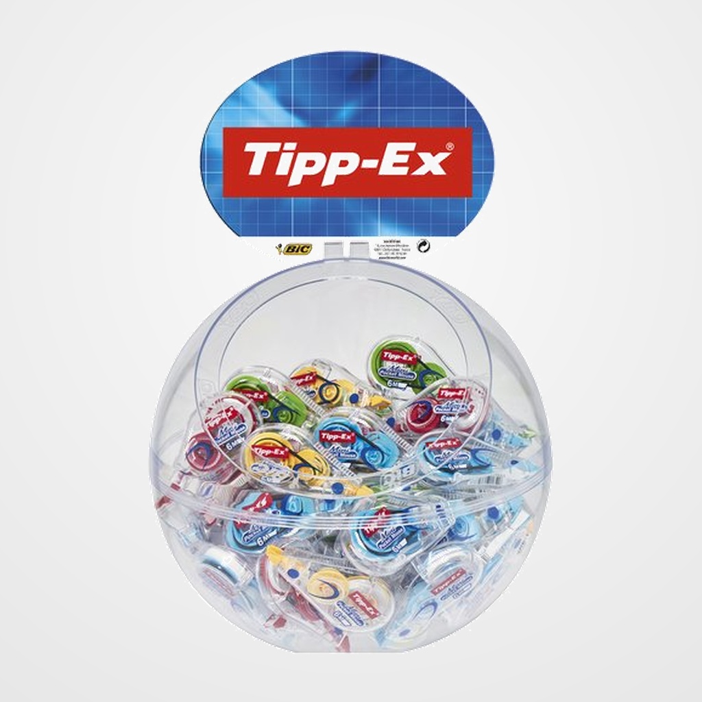 CORRECTOR CINTA TIPPEX MINI POCKET MOUSE FASH BUBBLE EXPOSITOR de 40
