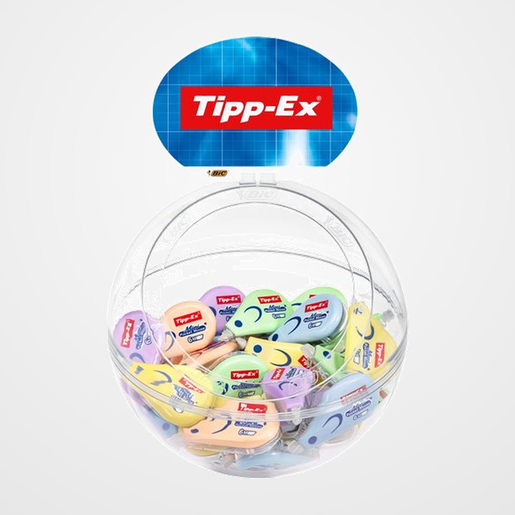 CORRECTOR CINTA TIPPEX MINI POCKET MOUSE PASTEL EXPOSITOR de 40