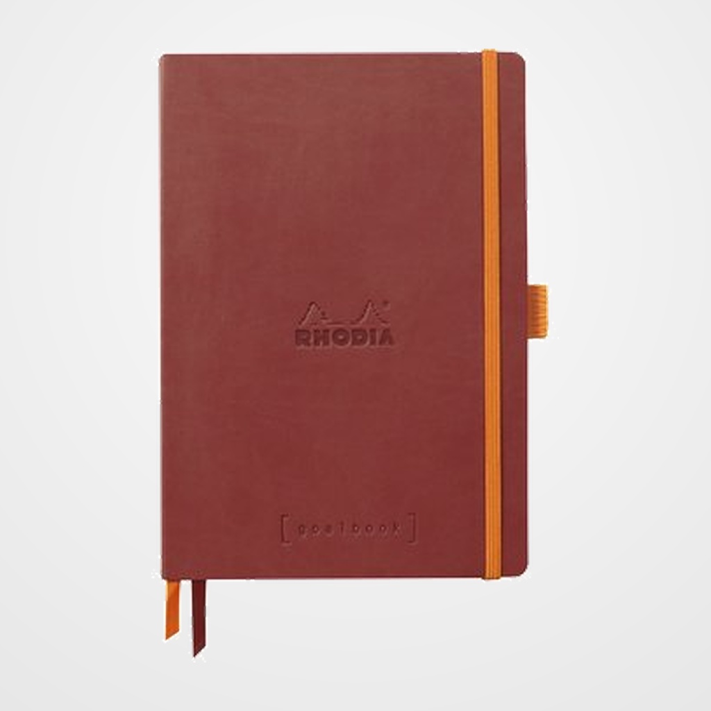 CUADERNO GOALBOOK RHODIA NACARAT tapa POLIPIEL A5 120h 90g PUNTOS DOTS