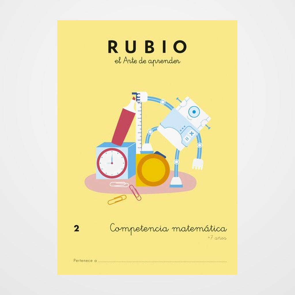 CUADERNO RUBIO A4 COMPETENCIA MATEMATICAS 2 (+7 años)
