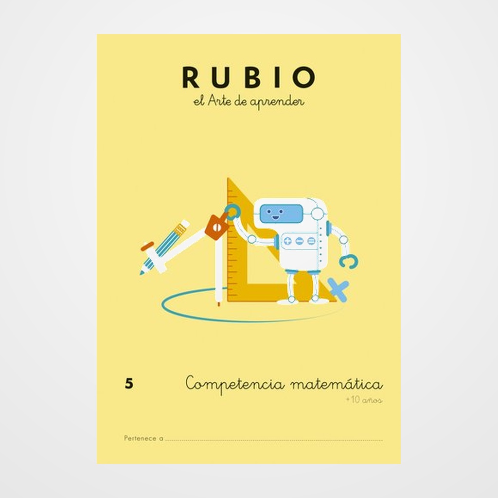 CUADERNO RUBIO A4 COMPETENCIA MATEMATICAS 5 (+10 años)