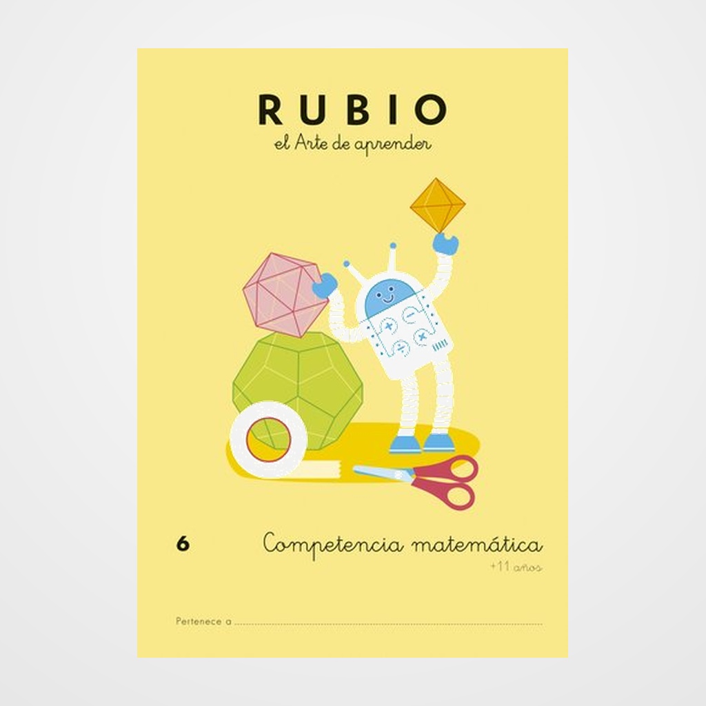 CUADERNO RUBIO A4 COMPETENCIA MATEMATICAS 6 (+11 años)