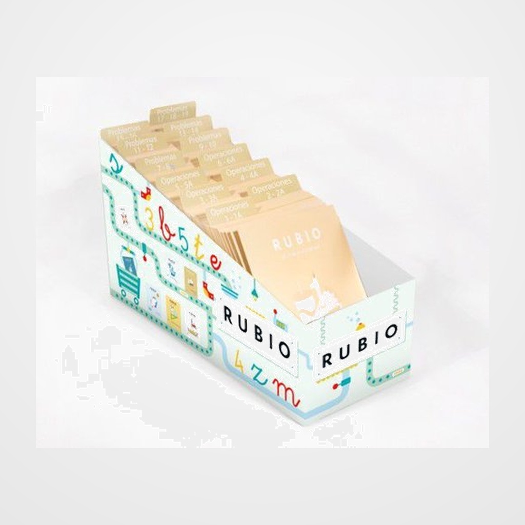CUADERNO RUBIO EXPOSITOR CARTON A5 SURTIDO NUMEROS de 125 uds.