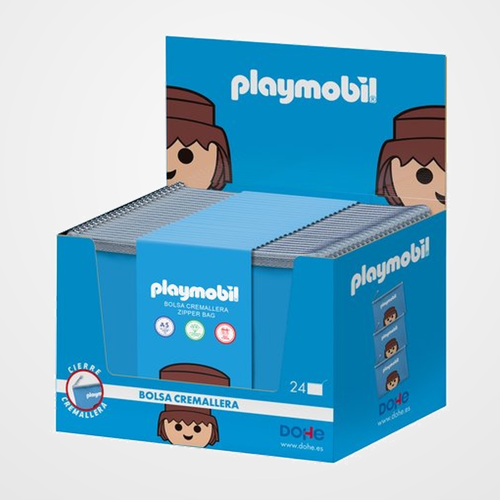 DOSIER SOBRE DOHE CREMALLERA PLAYMOBIL A5 EVA  EXPOSITOR de 24