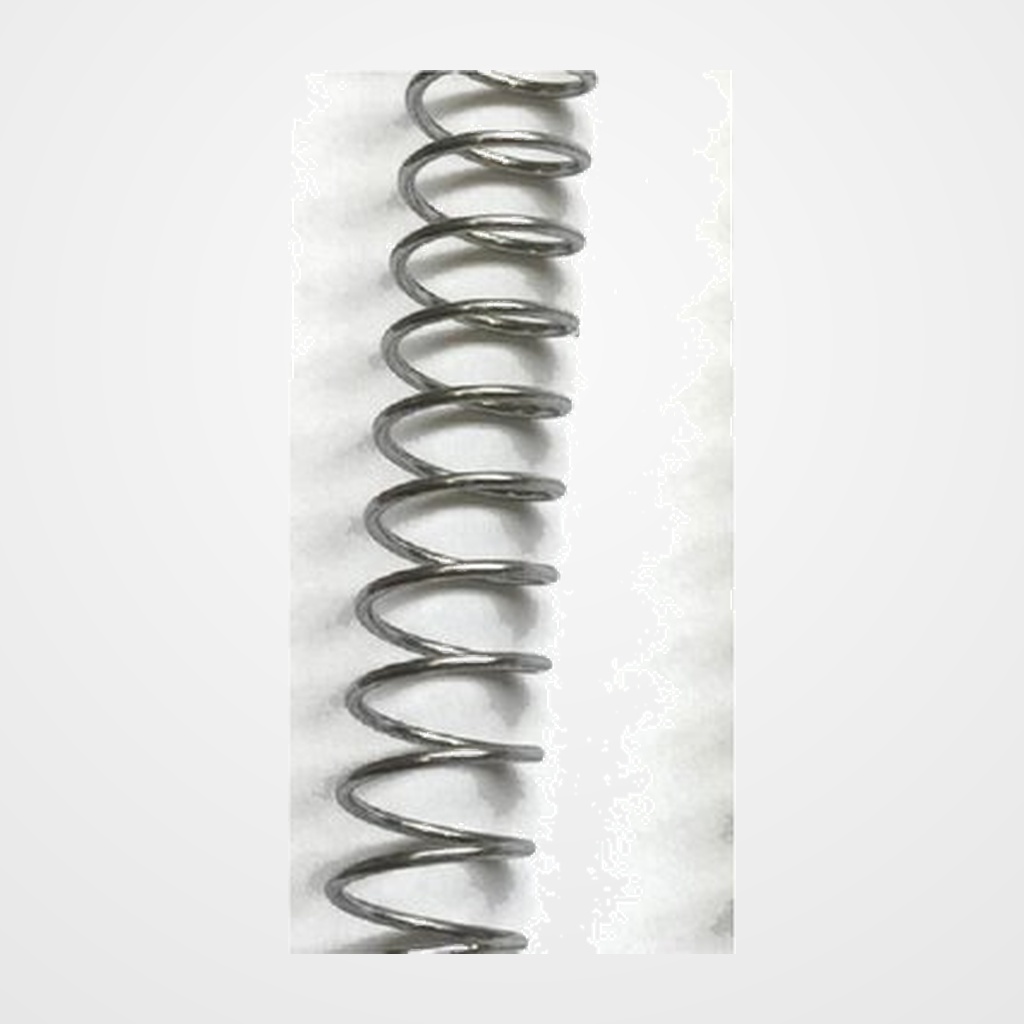 ESPIRAL METALICA paso 64 (5:1 ) PLATA 18 mm CAJA de 100