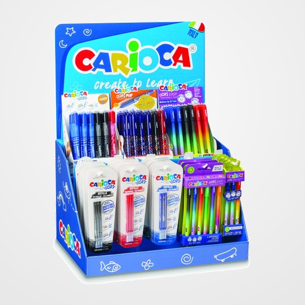 EXPOSITOR CARIOCA COUNTER DISPLAY BOLIGRAFOS OOPS 31 UNIDADES