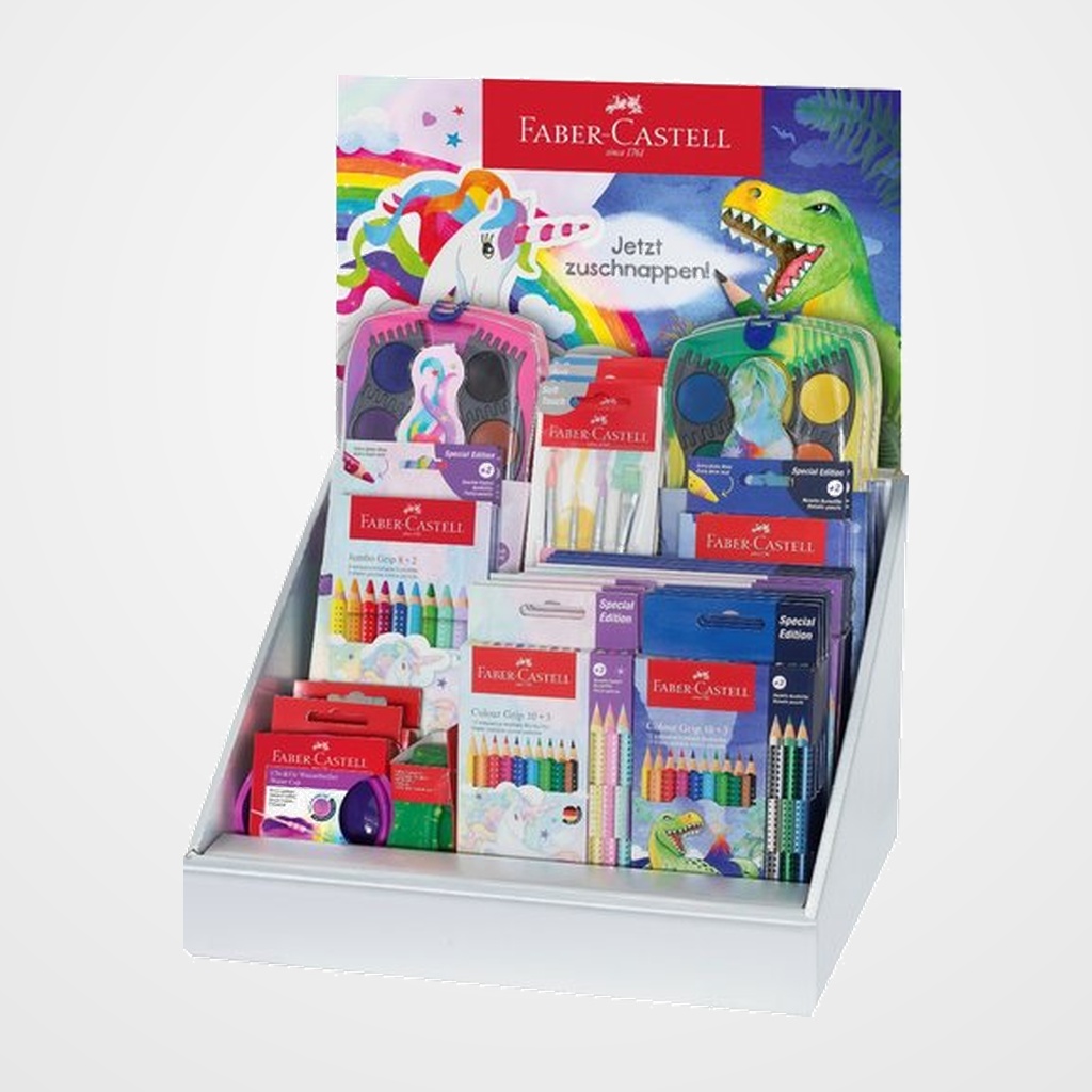 EXPOSITOR FABER-CASTELL DINOSAURIOS & UNICORNIOS 31 UNIDADES