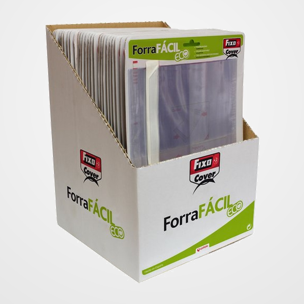 FORRO AJUSTABLE FIXO ECO PP TRANS. 22 x 40 cm PACK de 5