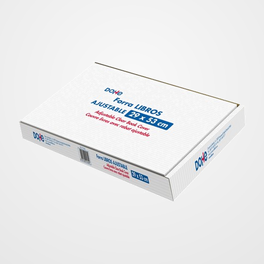 FORRO AJUSTABLE PVC TRANS.120µ 29x53 cm CAJA de 100