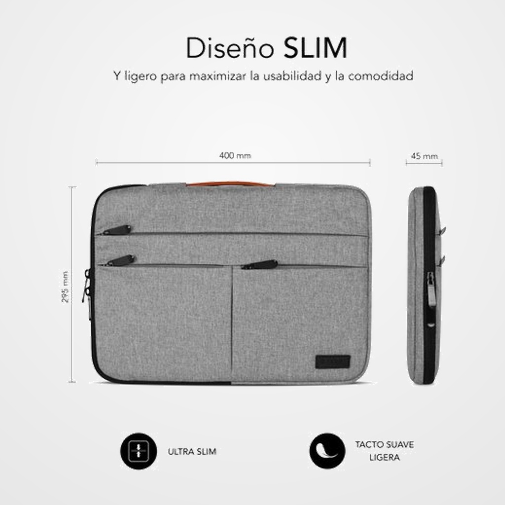 FUNDA PORTATIL SUBBLIM AIR PADDING 360 15,6  GRIS CLARO