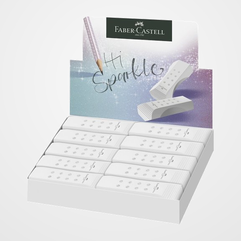GOMA de BORRAR FABER-CASTELL RollOn BLANCA CAJA DE 20