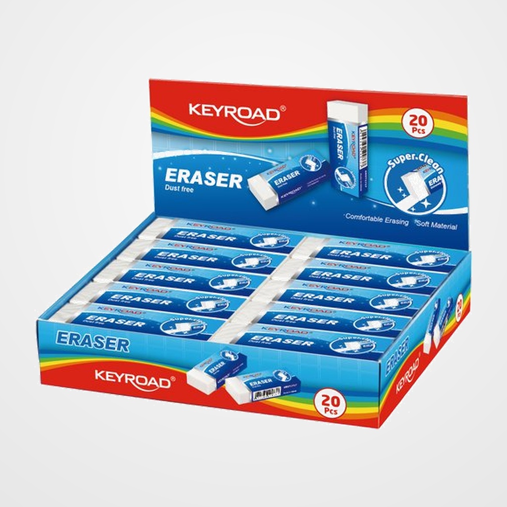 GOMA de BORRAR KEYROAD SURTIDO EXPOSITOR de 20