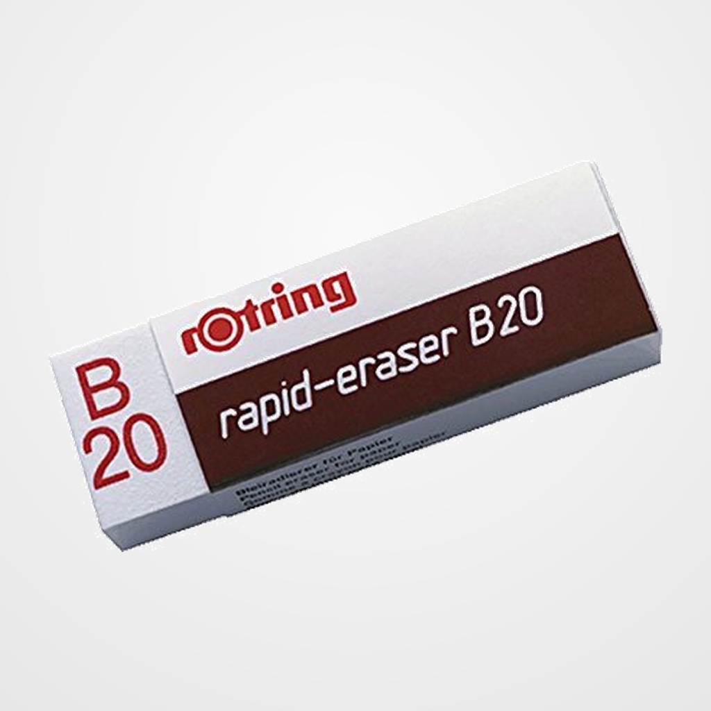 GOMA de BORRAR ROTRING LAPIZ B20 CAJA de 20