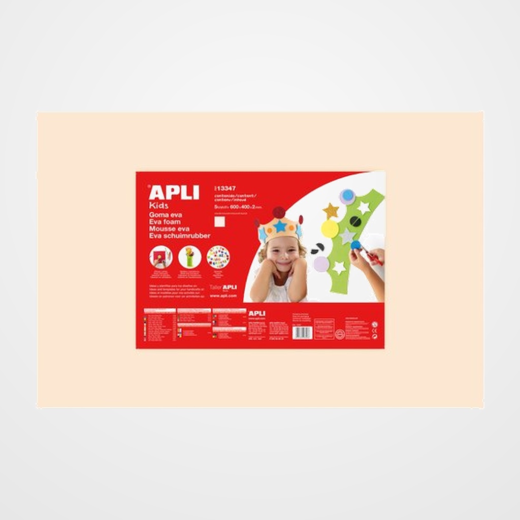 GOMA EVA APLI HOJA 40x60 cm PIEL CLARO PAQUETE de 5