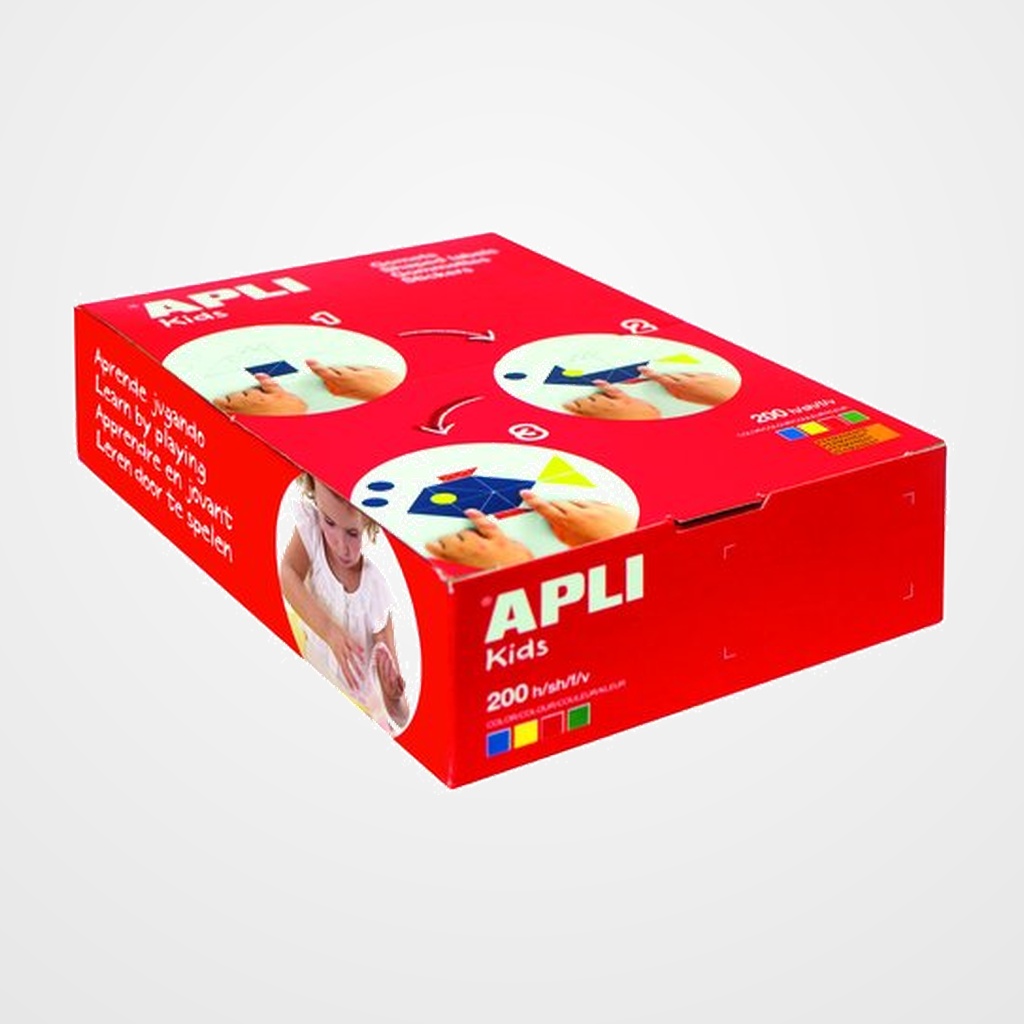 GOMETS APLI  CAJA 200h CIRCULO 3 tam.surt. 4 col.surt.(AM-AZ-RJ-VD) 8.200 uds. (00701)