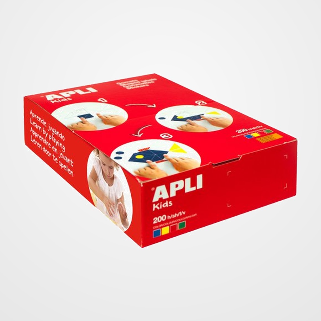 GOMETS APLI  CAJA 200h RECTANGULO 3 tam.surt. 4 col.surt.(AM-AZ-RJ-VD) 6.800 uds. (00704)