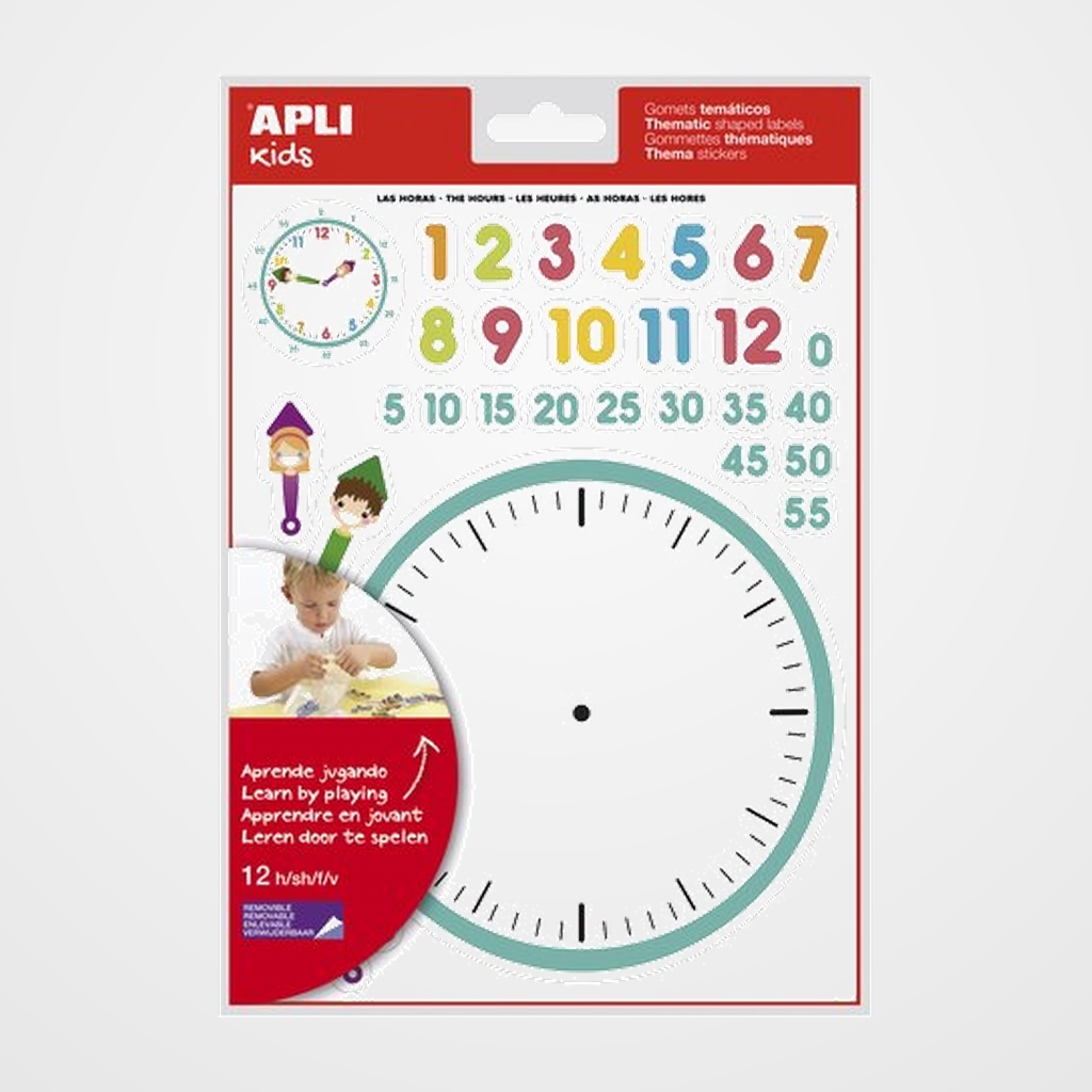 GOMETS APLI EDUCATIVOS BOLSA 12h REMOVIBLES LAS HORAS 360 uds. (12790)