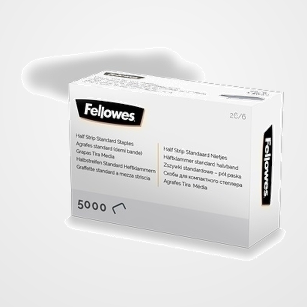 GRAPAS FELLOWES 26/6 TIRA MEDIA CAJA DE 5000