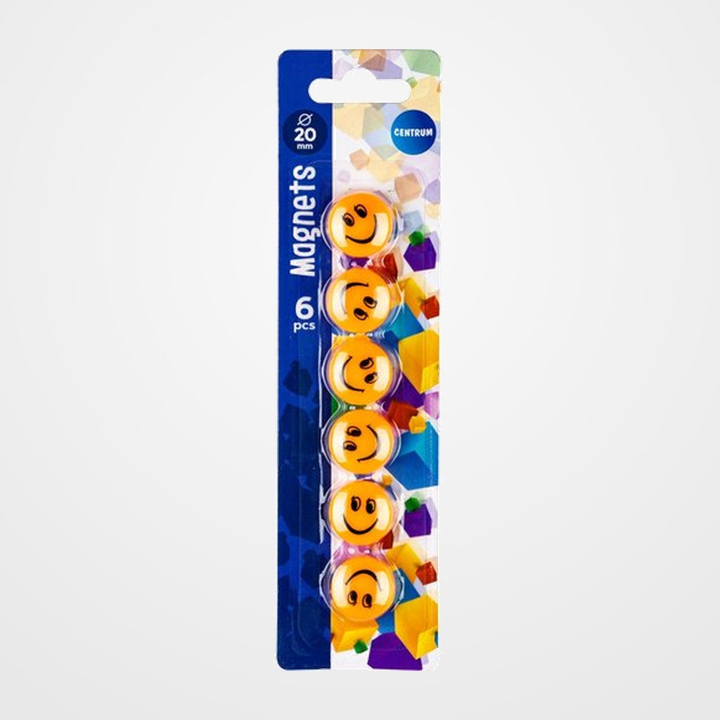 IMANES REDONDOS CENTRUM 20 mm SMILE BLISTER de 6