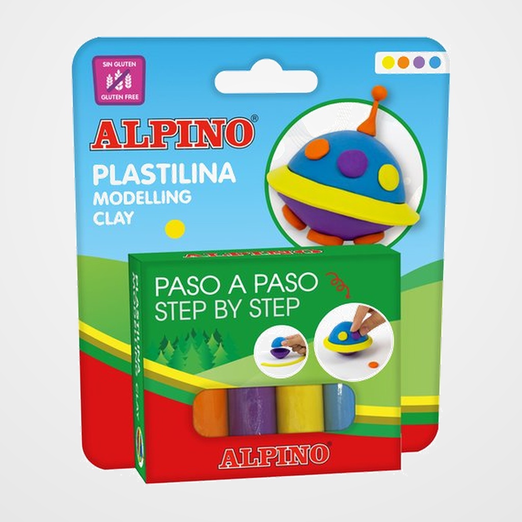 JUEGO ALPINO MODELA OVNI 4x25g EXPOSITOR DE 12