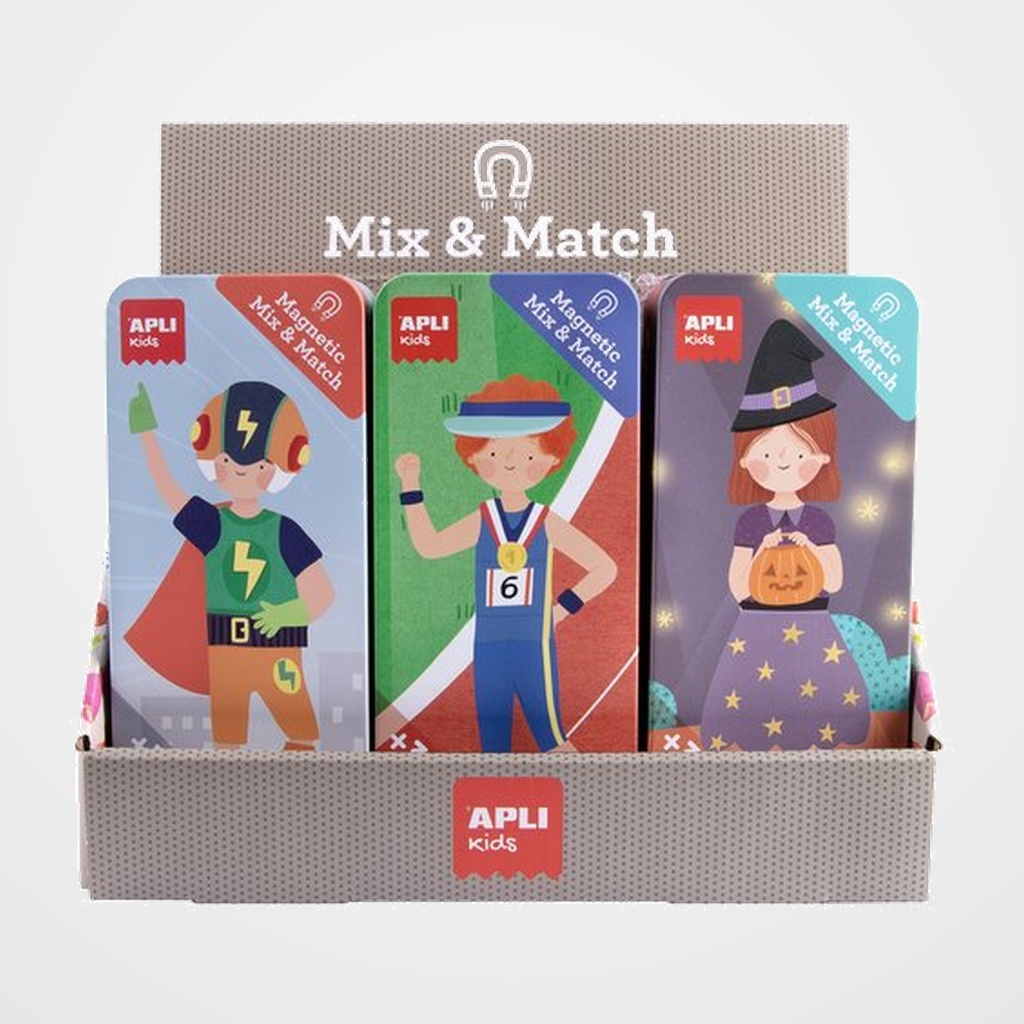 JUEGO APLI KIDS MAGNETICO MIX&MATCH SURTIDO EXPOSITOR de 12 (+3 años)