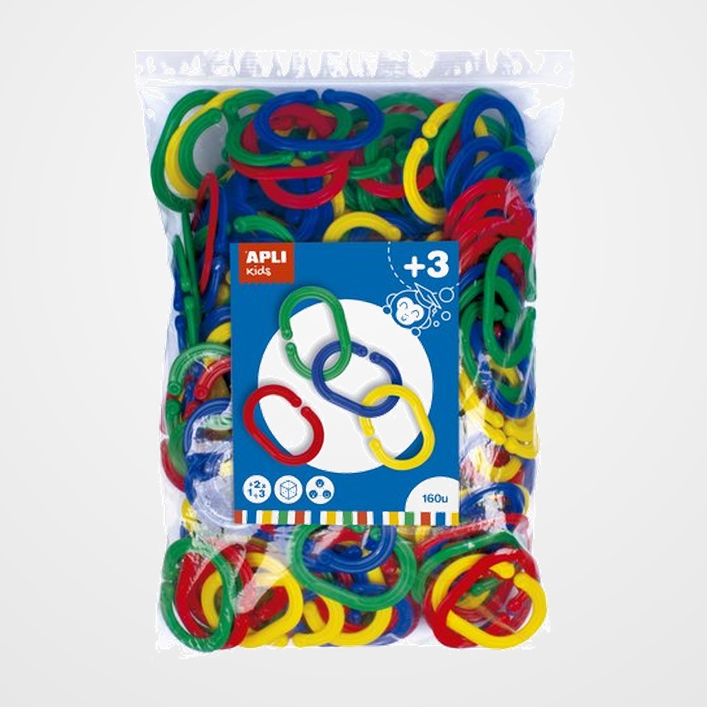 JUEGO EDUCATIVO APLI KIDS ANILLAS ENGARZABLES BOLSA DE 160 UD.