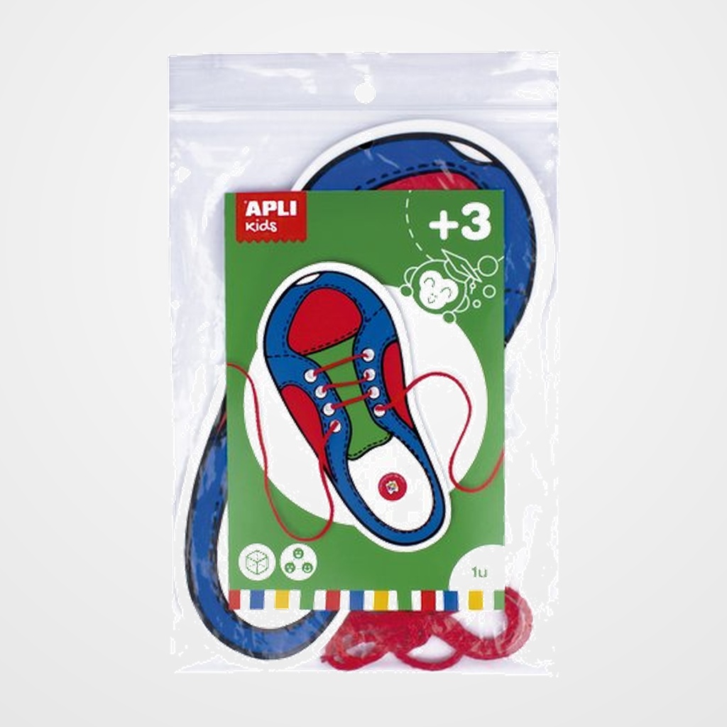 JUEGO EDUCATIVO APLI KIDS ATA ZAPATOS CORDON ROJO BOLSA DE 1 UD.