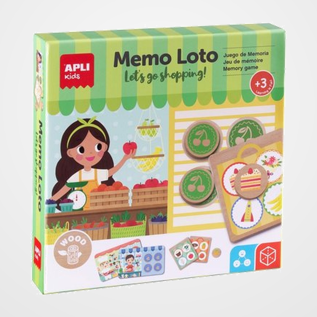 JUEGO EDUCATIVO APLI KIDS MEMO LOTO (+3 años)