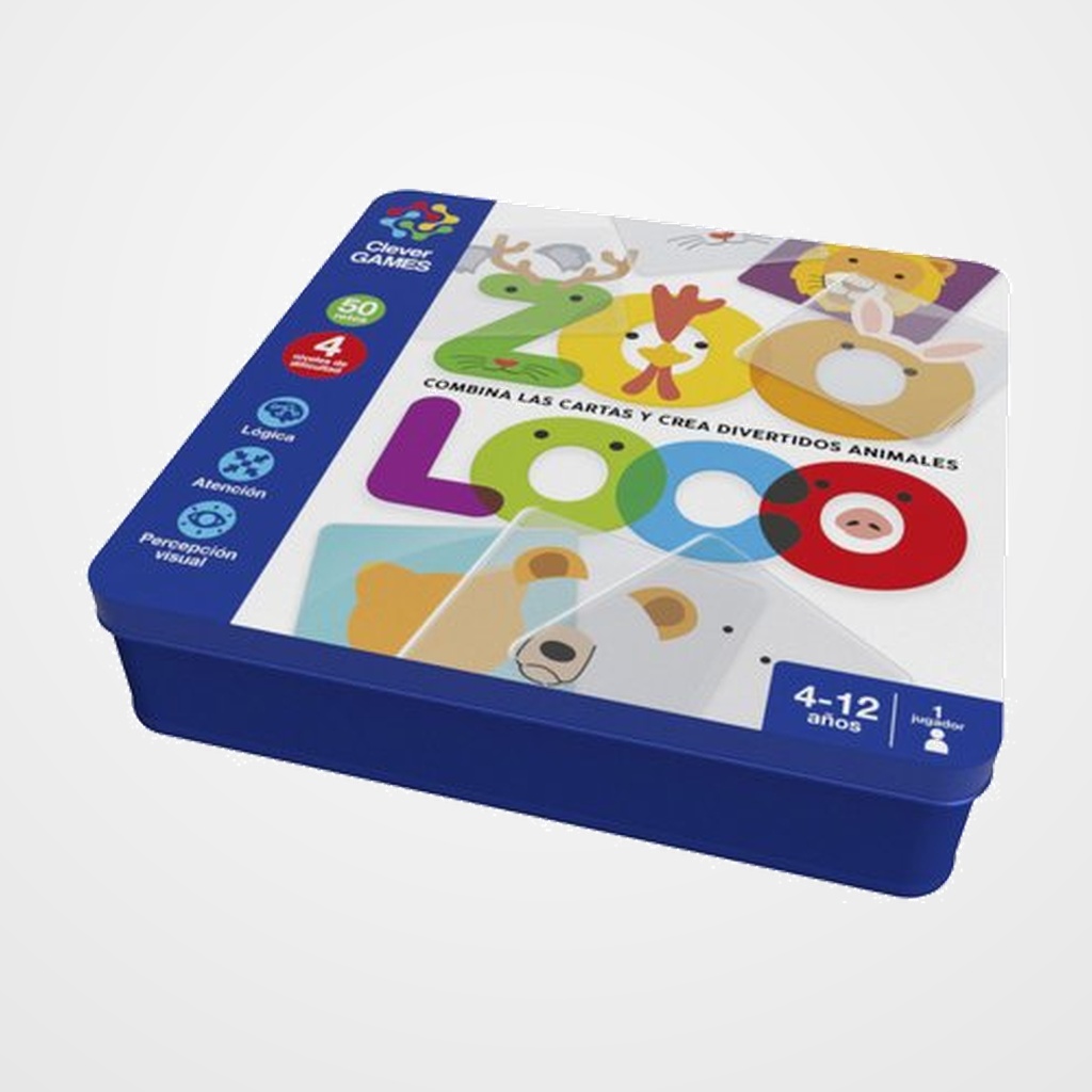 JUEGO IMAGILAND INTELIGENTES ZOOLOCO CAJA METALICA