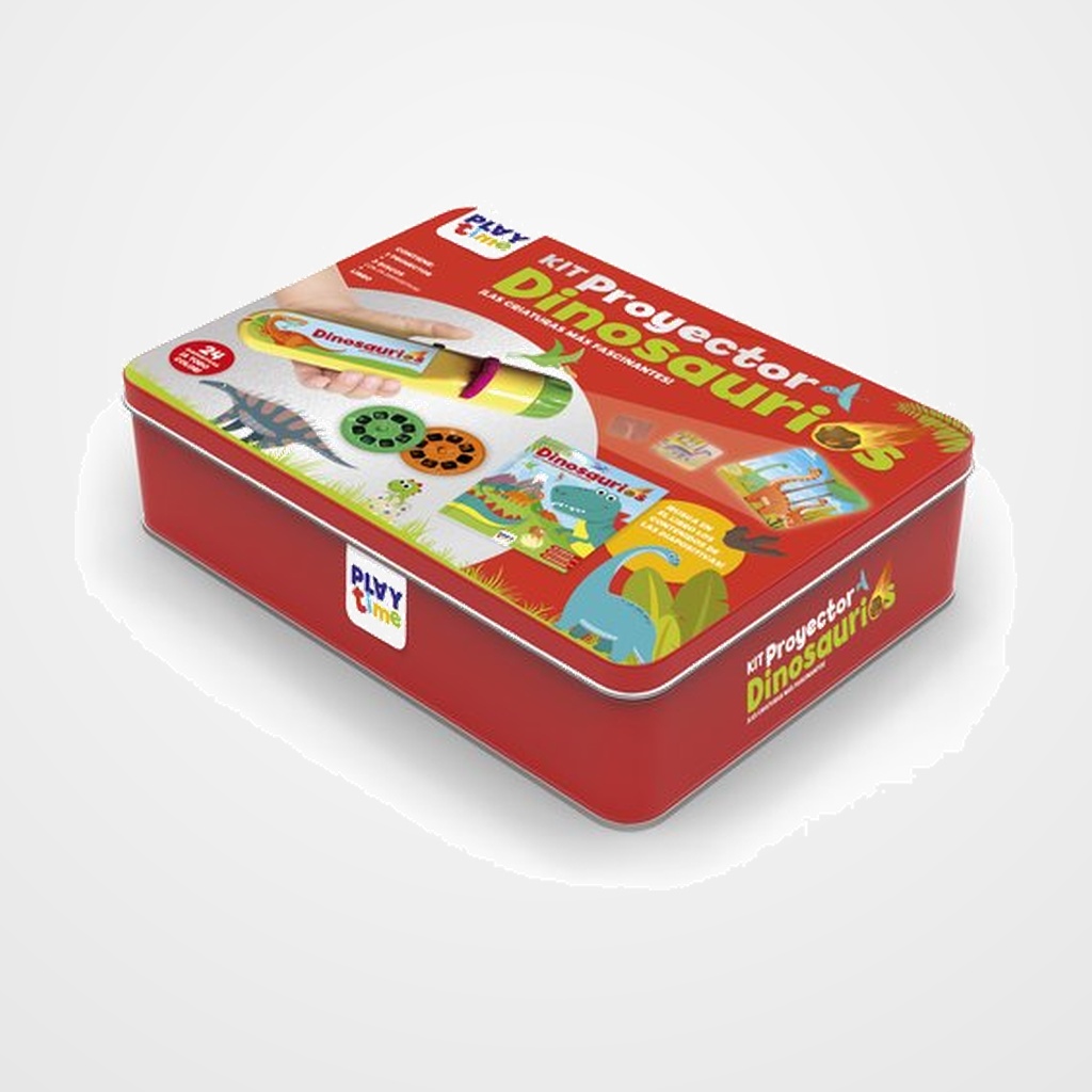 JUEGO IMAGILAND KIT PROYECTOR DINOSAURIOS CAJA METALICA