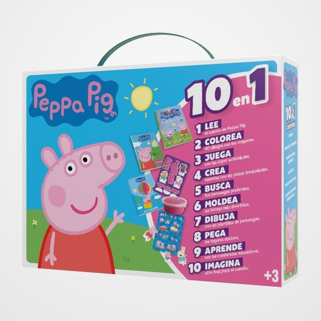 JUEGO IMAGILAND MALETIN 10 EN 1 PEPPA PIG