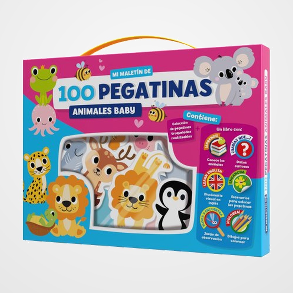 JUEGO IMAGILAND MALETIN 100 PEGATINAS ANIMALES BABY
