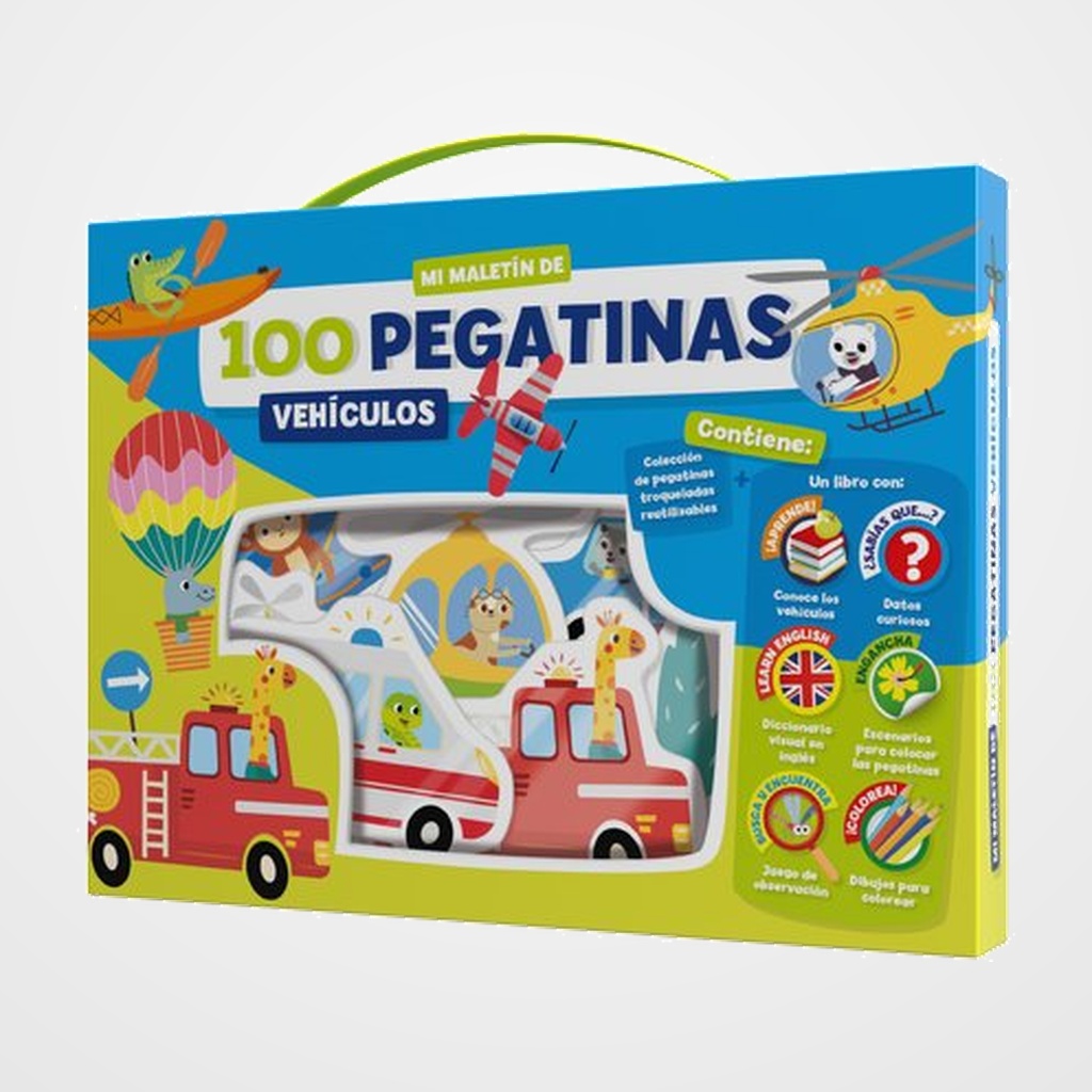 JUEGO IMAGILAND MALETIN 100 PEGATINAS VEHICULOS