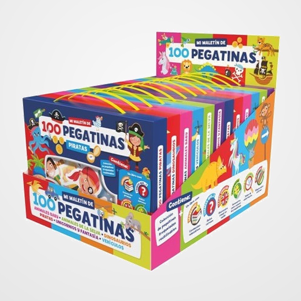 JUEGO IMAGILAND MALETINES 100 PEGATINAS EXPOSITOR DE 12