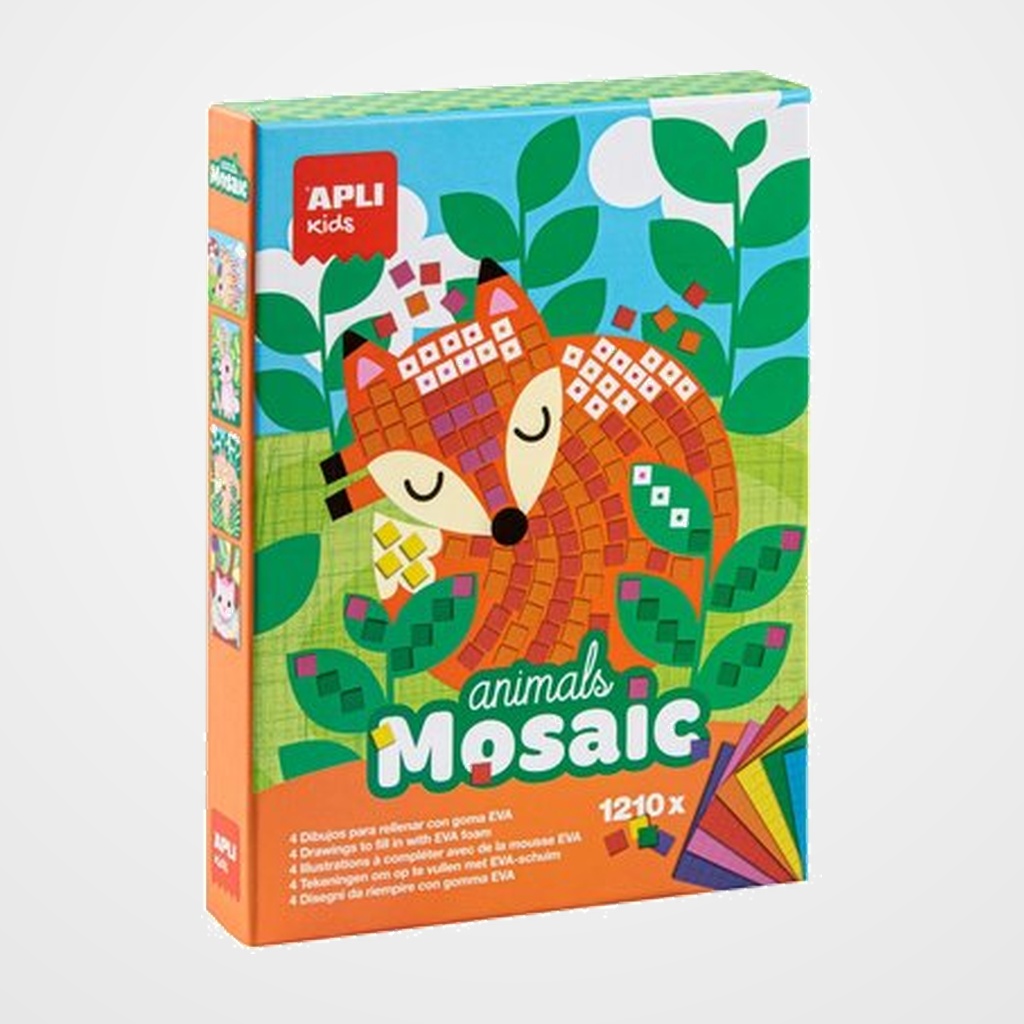 KIT APLI KIDS MOSAICO GOMA EVA ANIMALES (+4 años)